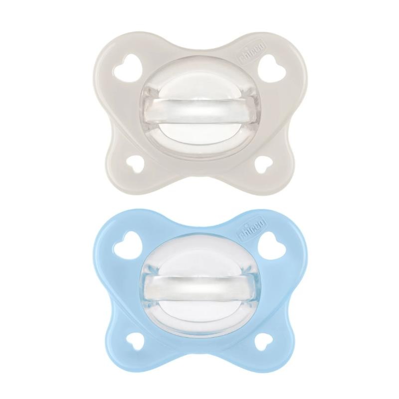 Chicco Feeding – Physioforma Dual Soft Pacifier Pearl/Sky 2-6M, 2Pk
