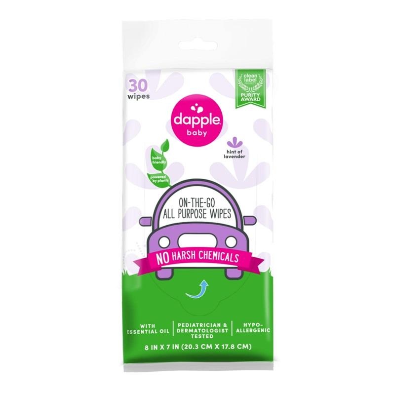 Dapple – All Purpose Wipes, Lavender, On The Go, 30 Ct
