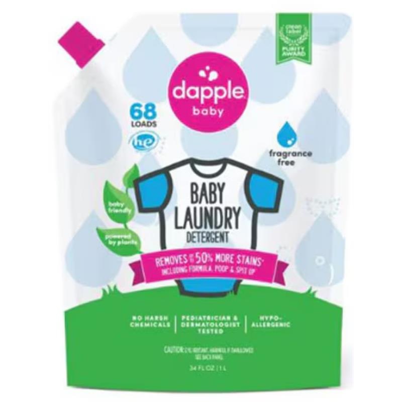Dapple – Baby 3X Laundry Detergent, Fragrance-Free, 34 Oz