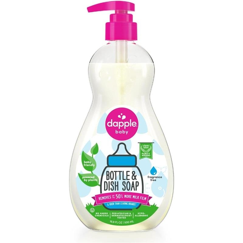 Dapple – Bottle & Dish Liquid, Fragrance-Free 16.9 Oz