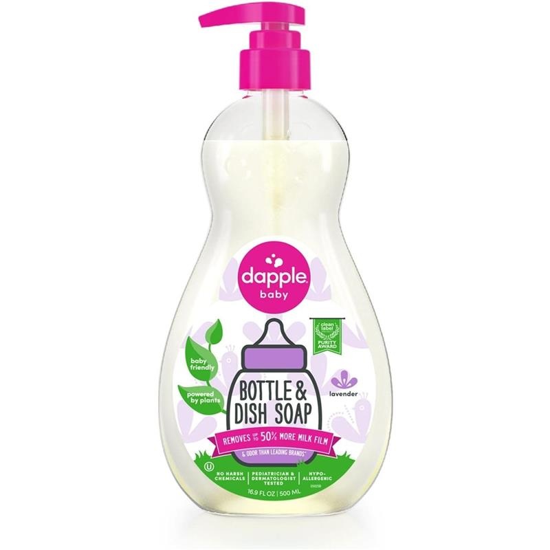 Dapple – Bottle & Dish Liquid, Lavender 16.9 Oz