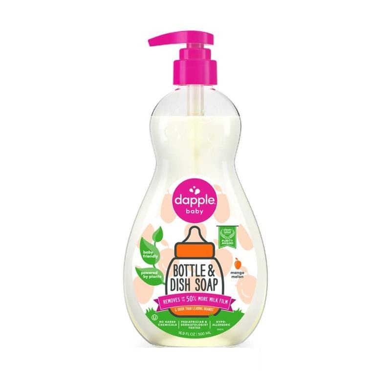 Dapple – Bottle & Dish Liquid, Mango & Melon, 16.9 Oz