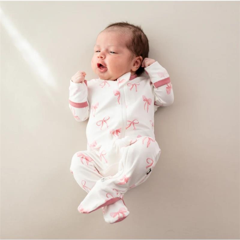 Kyte Baby – Baby Girl Zippered Footie In Bow