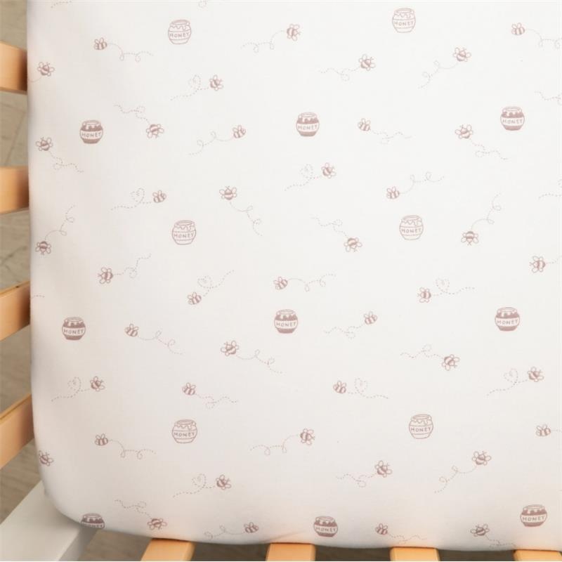 Living Textiles – Cotton Jersey Fitted Sheet Honey Pot