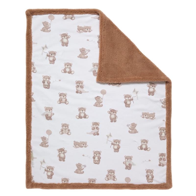 Living Textiles – Jersey Sherpa Blanket Cuddly Bear