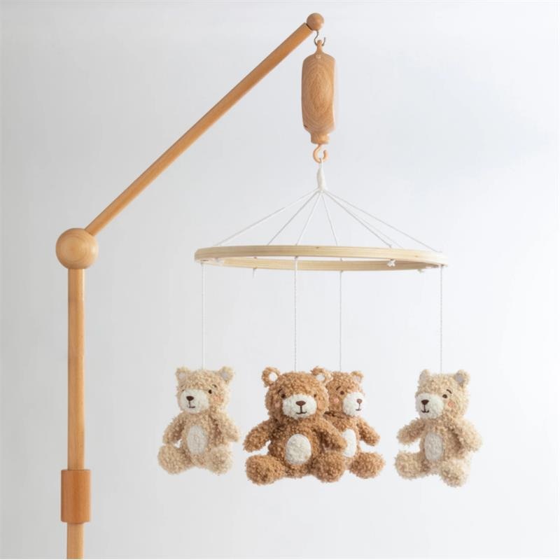 Living Textiles – Musical Mobile Wooden Cuddly Bear