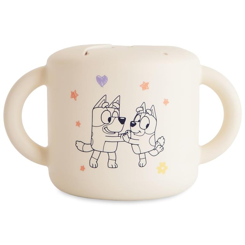 Mushie – Bluey X Mushie Snack Cup, Bluey Ivory