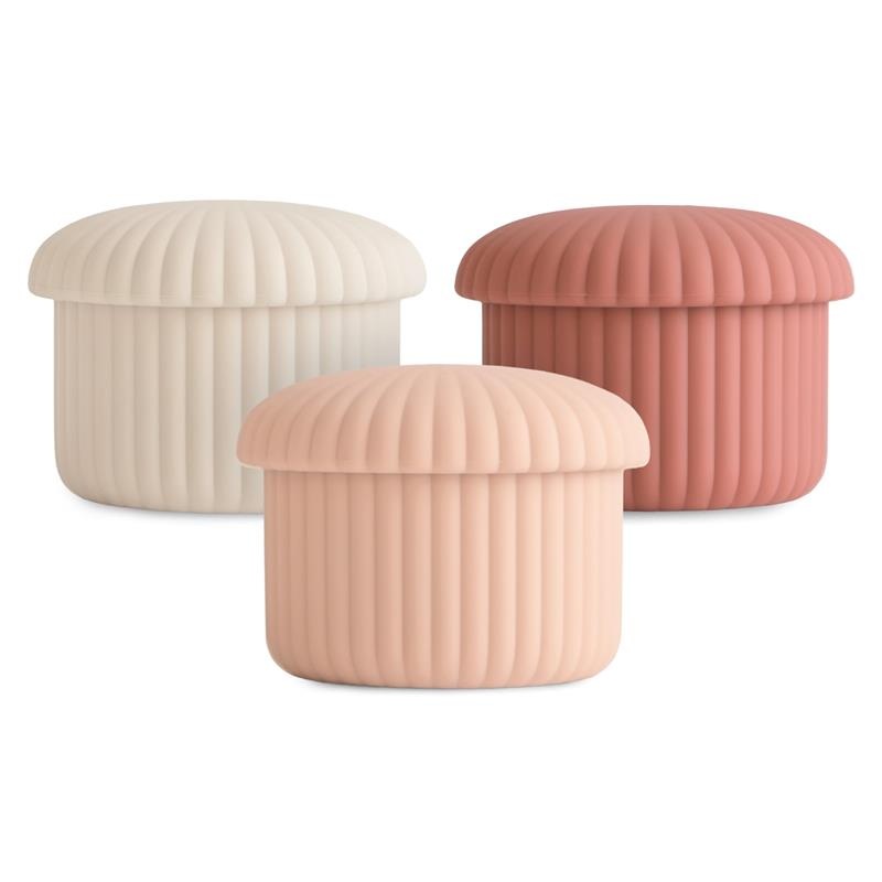 Mushie – Silicone Baby Food Containers Pink Combo
