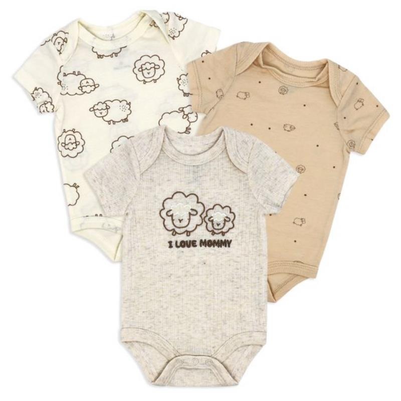 Rose Textiles – 3Pk Neutral Bodysuit Set I Love Mommy