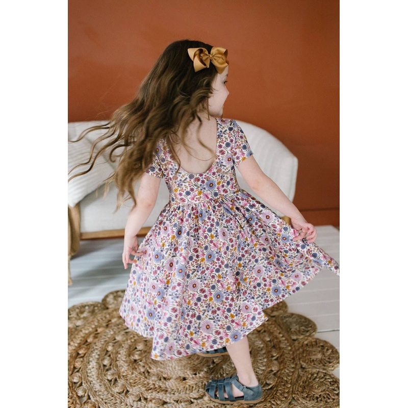 Classic Twirl in Plum Fields 2T