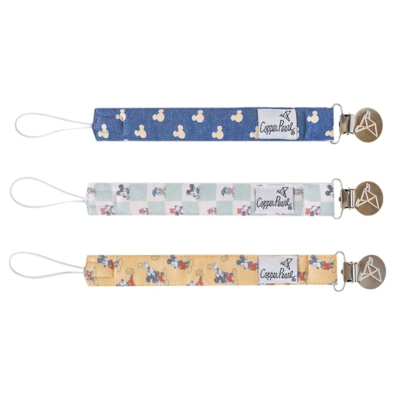 Copper Pearl Mickey Mouse & Friends Binky Clip Set(3-Pack)
