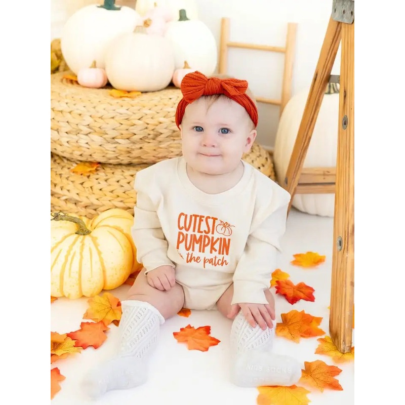 Cutest Pumpkin in the Patch Long Sleeve Romper 0-3M