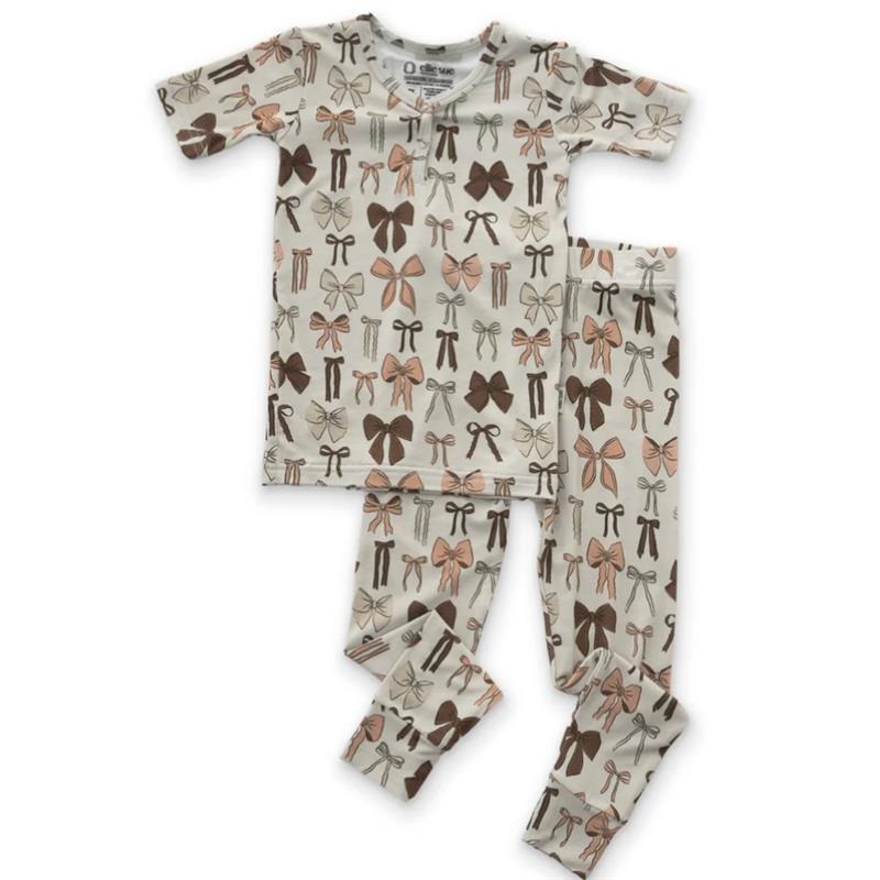 Ellie Sue – 2Pk Baby Bows Pajama Set