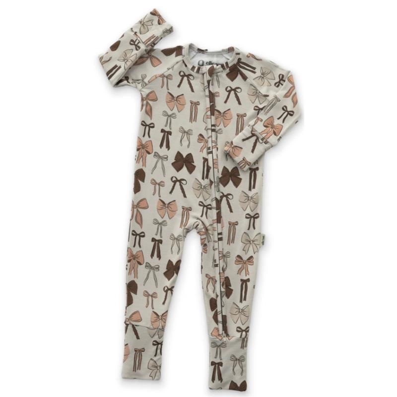 Ellie Sue – Baby Bows Zipper Romper