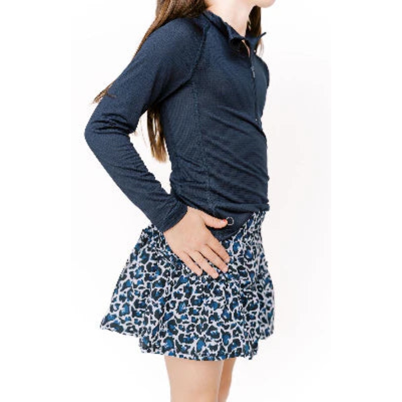 Girls Lawley Skirt Print –  Blue Animal 5Y