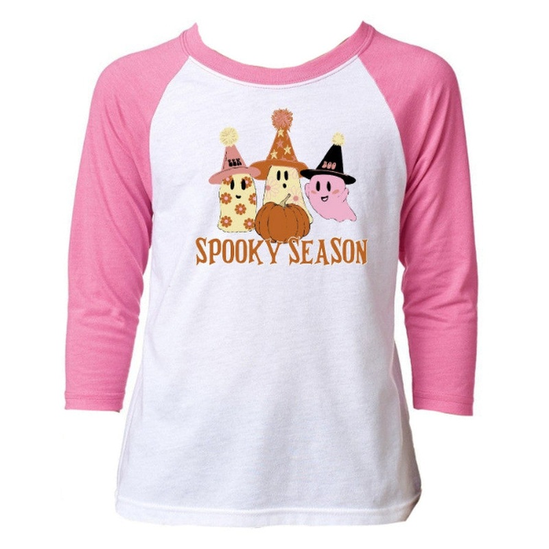 Jane Marie Kids Spooky Season Crew Neck 3/4 Sleeve T-Shirt 2T