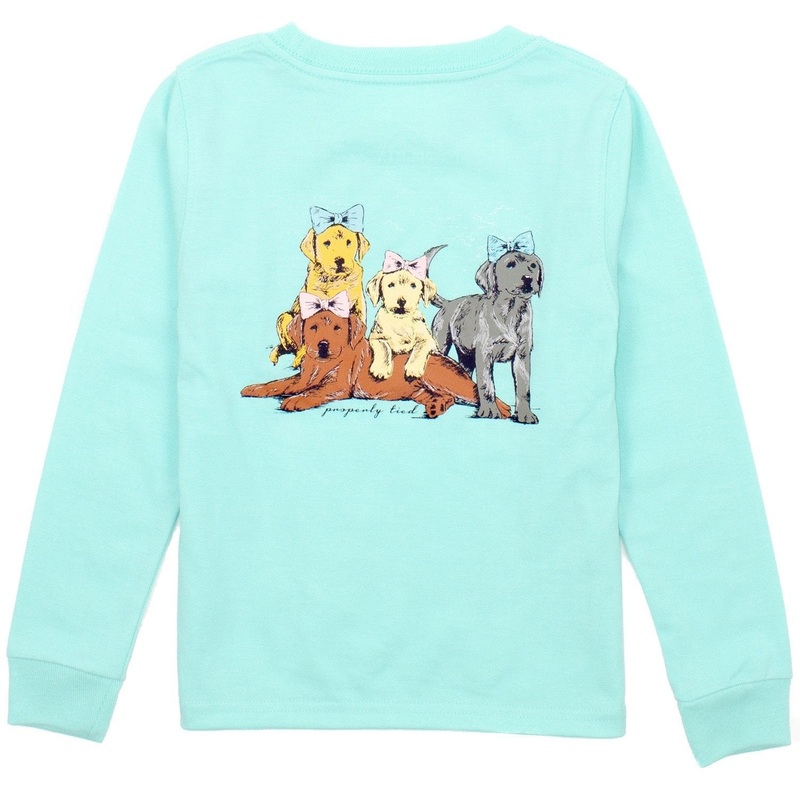Properly Tied Girls Puppy Pile Long Sleeve 2T