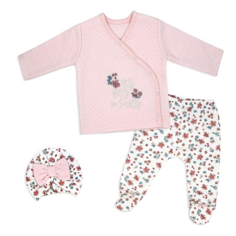 Rose Textiles – 3Pk Girls Quilted Take Me Home Itty Bitty So Pretty Pink