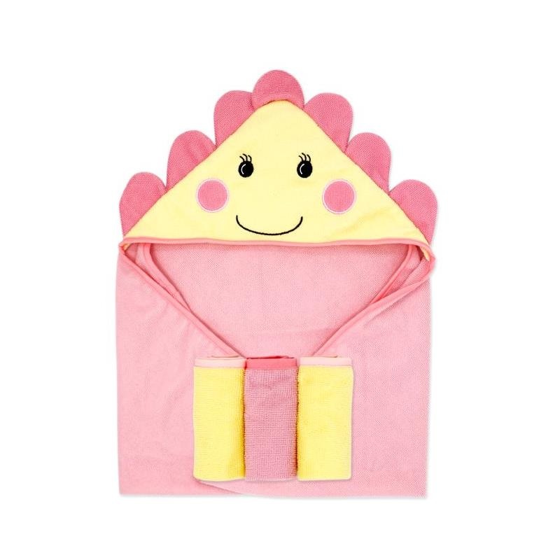 Rose Textiles – 4Pk Baby Hooded Towel Set Rose Flower