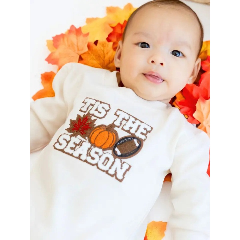 Tis the Season Pumpkin Patch Long Sleeve Romper 0-3M