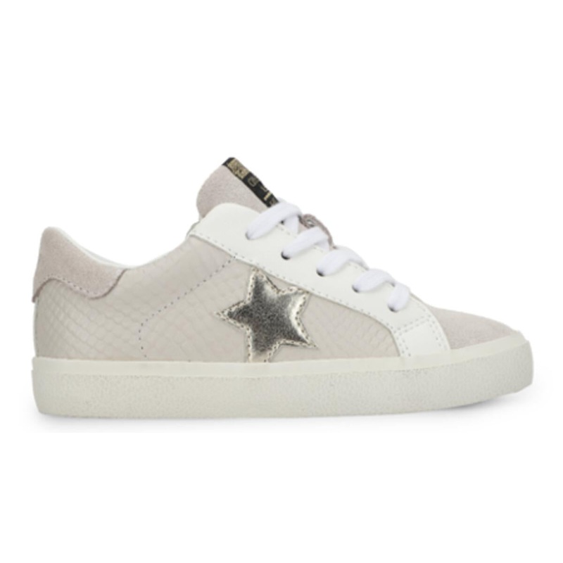 Vail – Gold Star White Laced Low Top Taupe C13