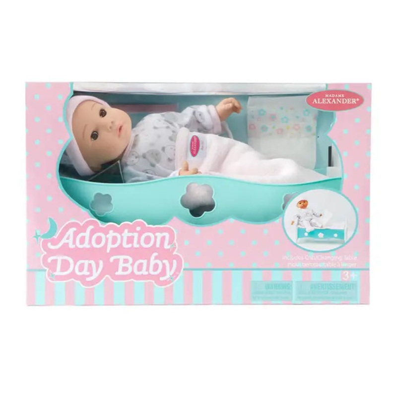 14″ Adoption Day Baby Girl Light Skin/Brown