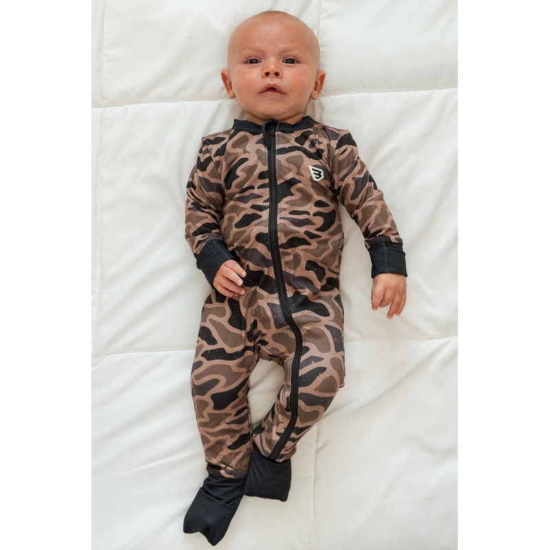 Burlebo Baby Zip Up | Gauge Camo Newborn