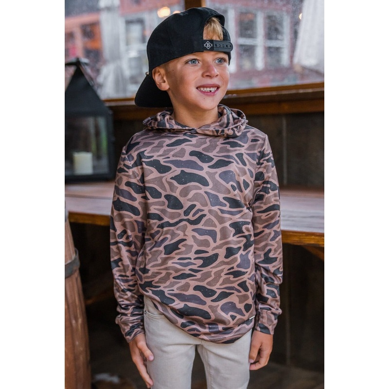 Burlebo Youth Performance Hoodie – Gauge Camo 2T