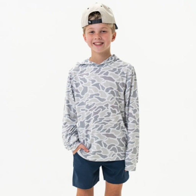 Burlebo Youth | Performance Hoodie | White Camo 2T
