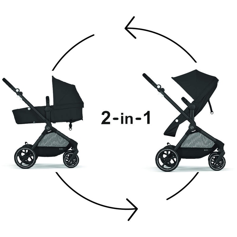 Cybex EOS 2-in-1 Stroller Black Frame with Moon Black Seat