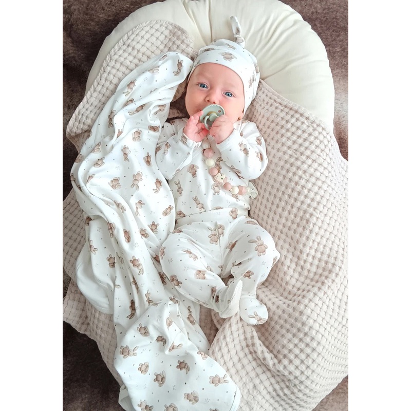 L’ovedbaby Organic Blanket | Brixy Bunny Shadow