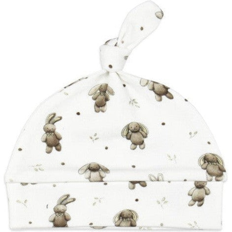 L’ovedbaby Organic Knotted Hat | Brixy Bunny Shadow Preemie