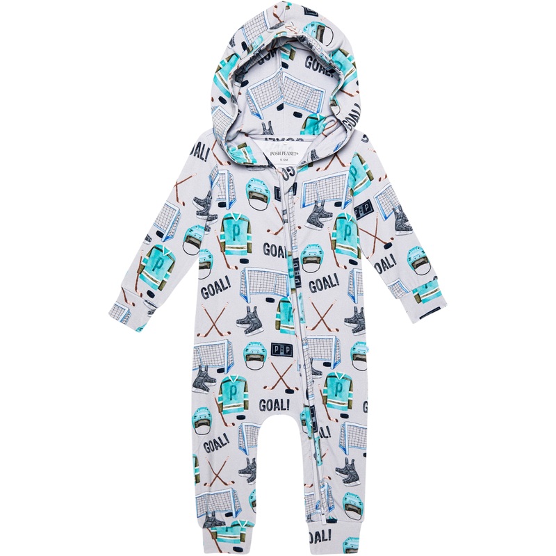 Posh Peanut Mayford Terry Hooded Romper 0-3M