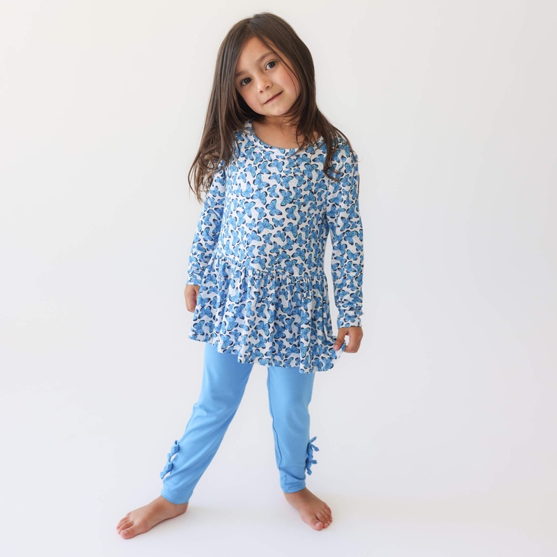 Posh Peanut Nayeli Long Sleeve Peplum Top & Legging With Bows 6-12M