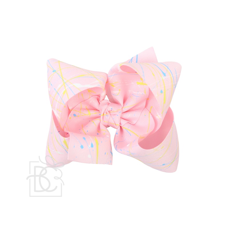Splash Bows: / 5.5″ Huge Light Pink