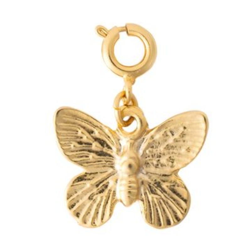 The Crown Large Gold Butterfly Charm