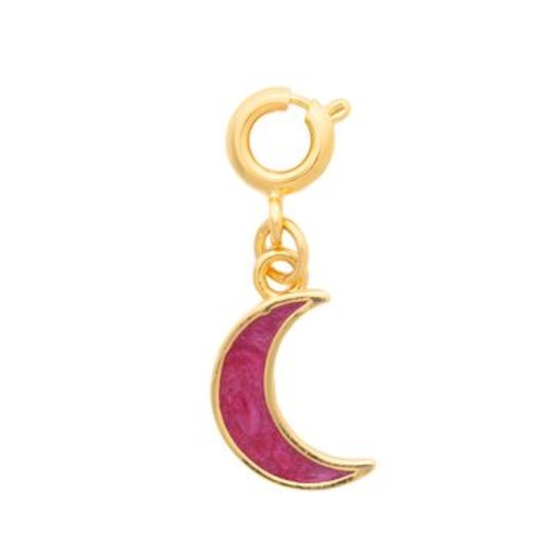 The Crown Moon Charm (Fuschia)