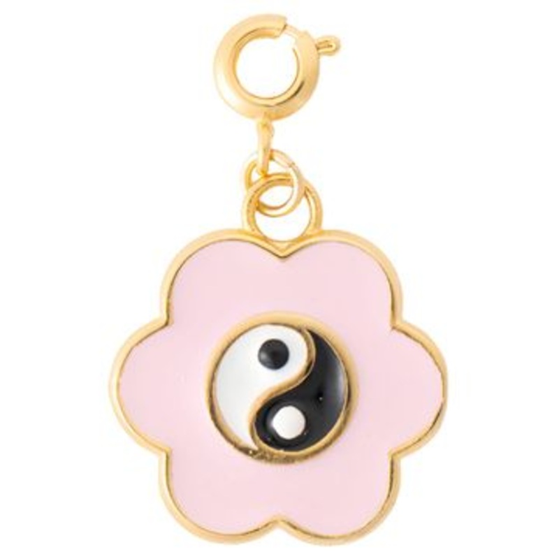 The Crown Yin Yang Flower Charm (Pink)