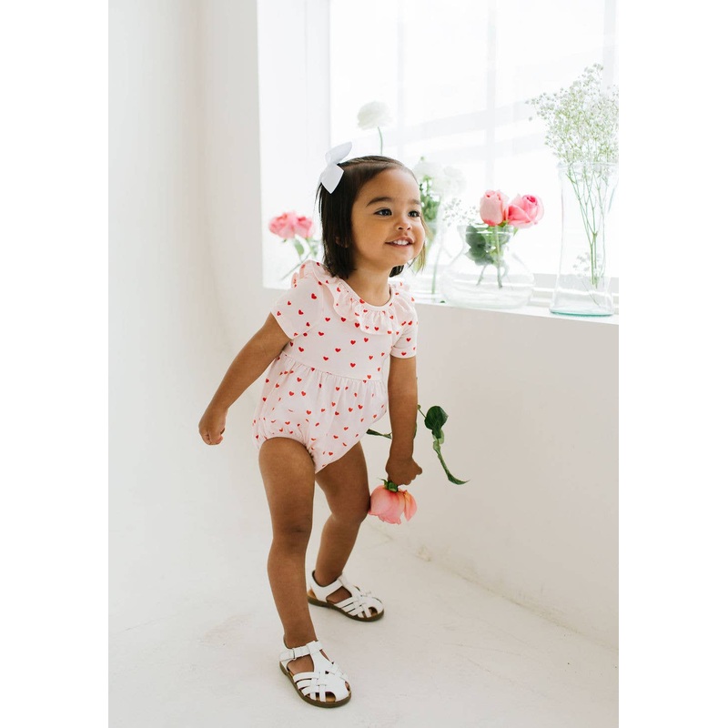 Harlow Romper in Sweetheart 0-3M