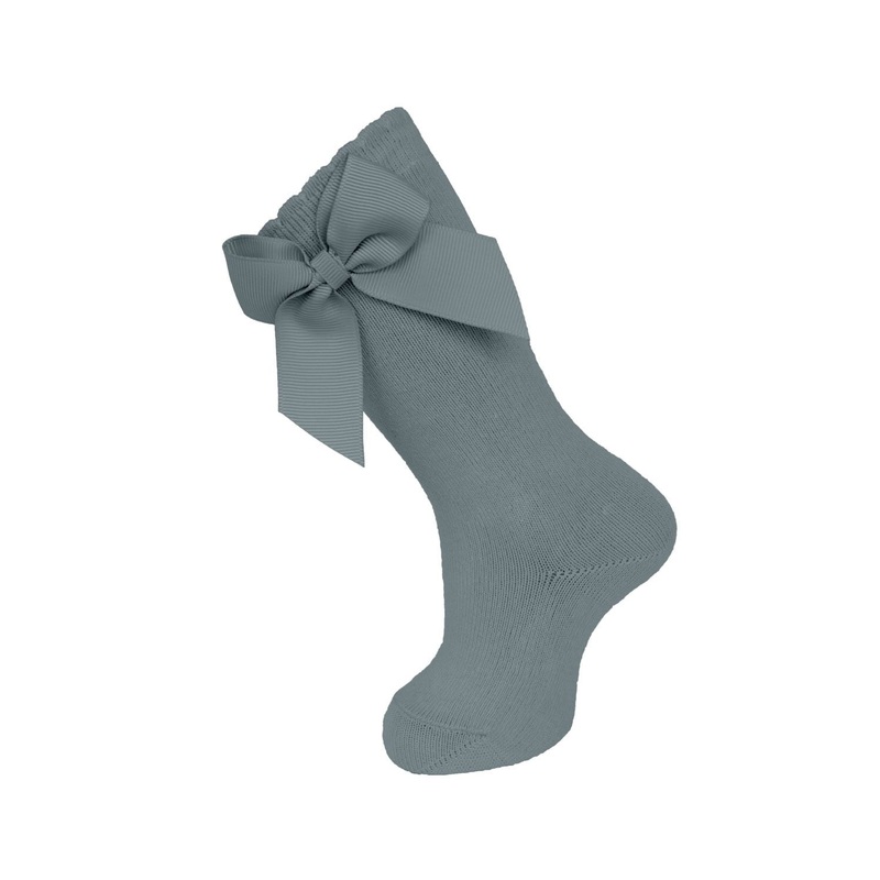 Knee Sock Grain/ Side Bow Grey 0