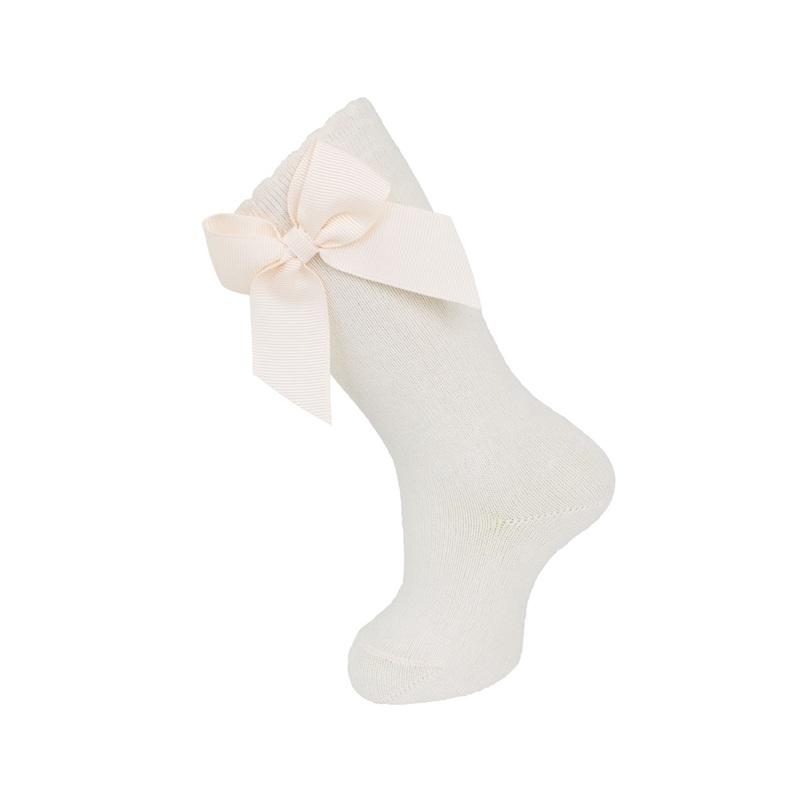 Knee Sock Grain/ Side Bow Natural 0