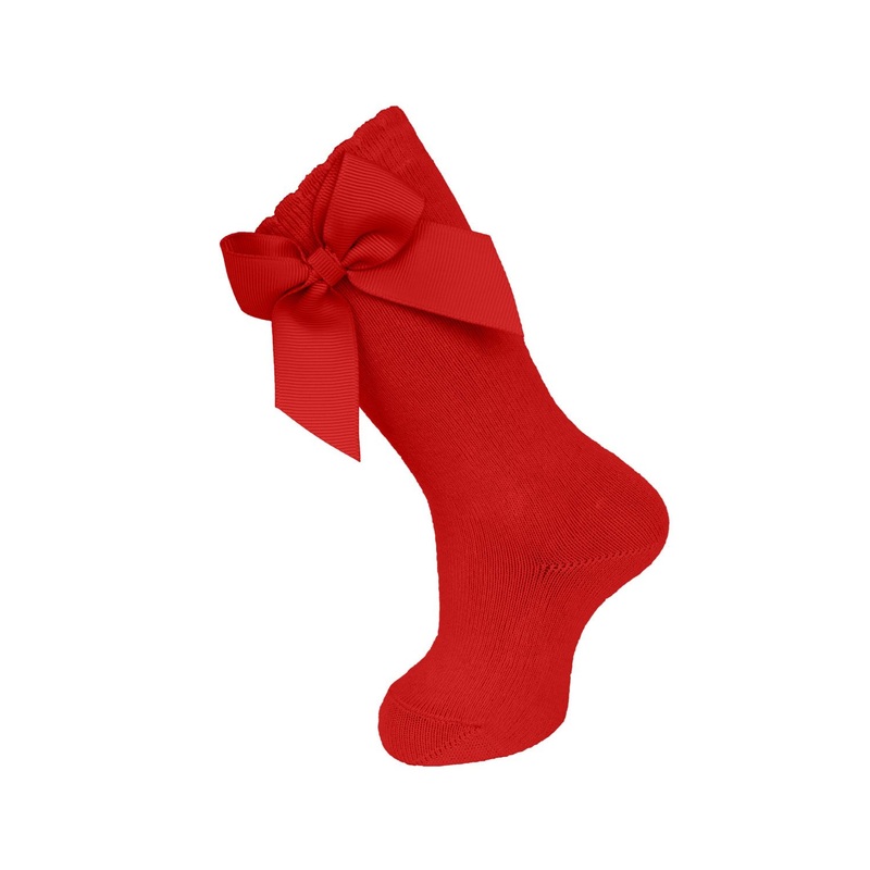 Knee Sock Grain/ Side Bow Red 0