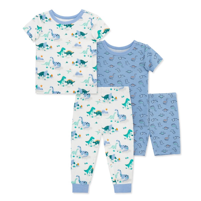 Little Me Dino 4-Piece Pajama Set 9-12M