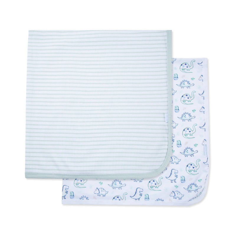 Little Me Dino Receiving Blankets (2-Pack)