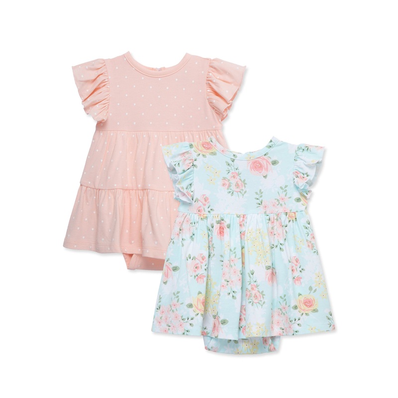Little Me Meadow Bodysuit Dresses (2-Pack) 0-3M