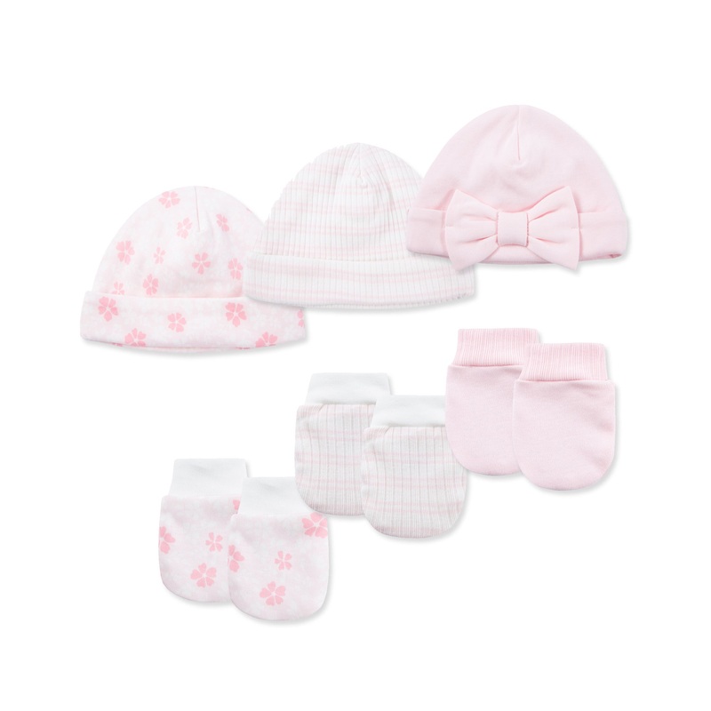 Little Me Petals Hat & Mitt Set