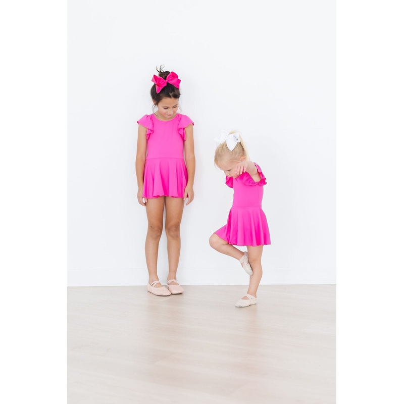 Mila & Rose Hot Pink S/S Twirl Leotard 6-12M