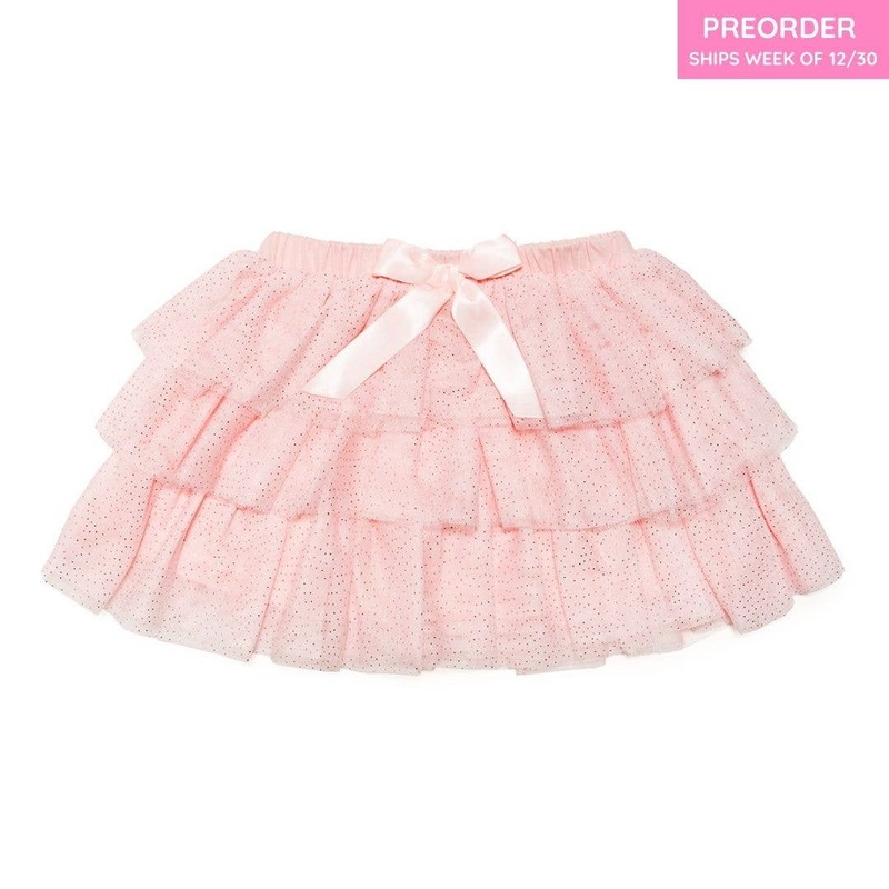 Ballet Bow Tiered Tutu – Kids Dress Up Skirt – Coquette 0-12M