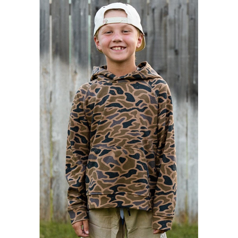 Burlebo Youth Fleece Hoodie – Gauge Camo 2T