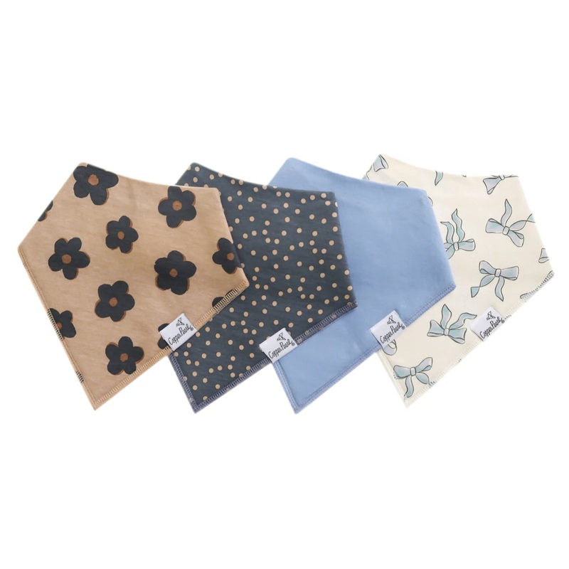 Copper Pearl Baby Bandana Bibs | Gemma in Tan